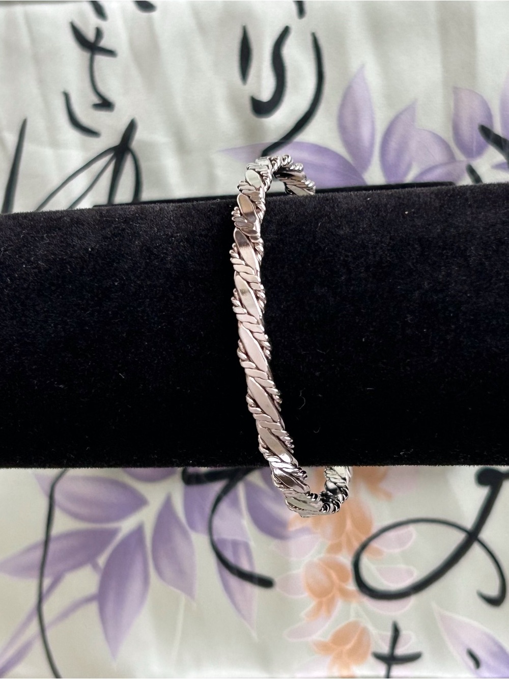 Avon Classic Twist Bangle Silver-Tone Bracelet - 8”